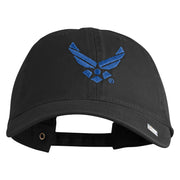 US Air Force Wing Embroidered Pigment Dyed Cap - Black OSFM