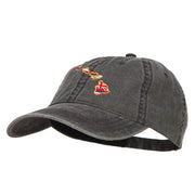 Hawaii State Flag Map Embroidered Washed Cap