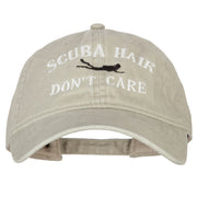 Scuba Hair Don't Care Embroidered Washed Cotton Twill Cap