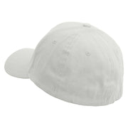 Airplanes Embroidered Stretch Heavy Weight Brushed Cotton Fitted Cap - White S-M