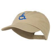 Handicapped Logo Embroidered Pigment Dyed Cotton Cap