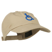 Handicapped Logo Embroidered Pigment Dyed Cotton Cap