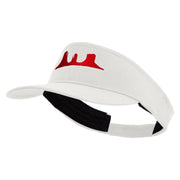 Arizona Grand Canyon Icon Embroidered Brushed Cotton Sun visor - White OSFM