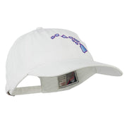 Hawaii State Map Embroidered Washed Cap