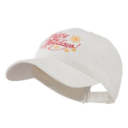 Christmas Happy Holidays Snow Flakes Embroidered Cap