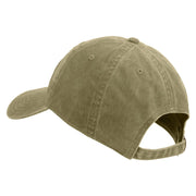 Licensed US Army Aviation Embroidered Washed Solid Pigment Dyed Cotton Twill Brass Buckle Cap - Khaki OSFM