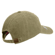 Licensed US Army Aviation Embroidered Washed Solid Pigment Dyed Cotton Twill Brass Buckle Cap - Khaki OSFM