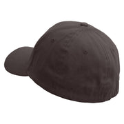 Airplanes Embroidered Stretch Heavy Weight Brushed Cotton Fitted Cap - Charcoal S-M