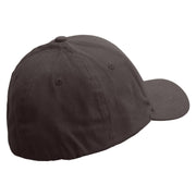 Airplanes Embroidered Stretch Heavy Weight Brushed Cotton Fitted Cap - Charcoal S-M