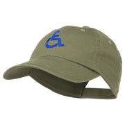 Handicapped Logo Embroidered Pigment Dyed Cotton Cap