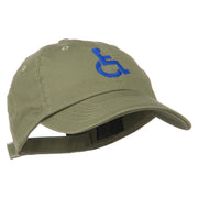 Handicapped Logo Embroidered Pigment Dyed Cotton Cap