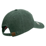 Licensed US Army Aviation Embroidered Washed Solid Pigment Dyed Cotton Twill Brass Buckle Cap - Dk-Green OSFM