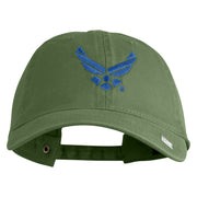 US Air Force Wing Embroidered Pigment Dyed Cap - Olive OSFM
