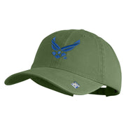 US Air Force Wing Embroidered Pigment Dyed Cap - Olive OSFM