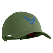 US Air Force Wing Embroidered Pigment Dyed Cap - Olive OSFM