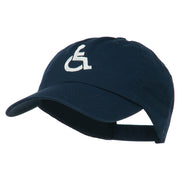 Handicapped Logo Embroidered Pigment Dyed Cotton Cap