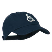 Handicapped Logo Embroidered Pigment Dyed Cotton Cap