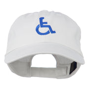 Handicapped Logo Embroidered Pigment Dyed Cotton Cap