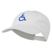 Handicapped Logo Embroidered Pigment Dyed Cotton Cap