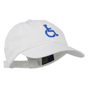 Handicapped Logo Embroidered Pigment Dyed Cotton Cap