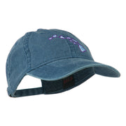 Hawaii State Map Embroidered Washed Cap