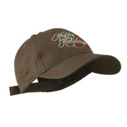 Christmas Happy Holidays Snow Flakes Embroidered Cap