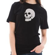 Hand Drawn Skull Graphic Design Short Sleeve Cotton Jersey T-Shirt