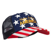 Happy Birthday America Embroidered Foam USA Cap