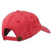 Happy Face Embroidered Washed Dyed Cap