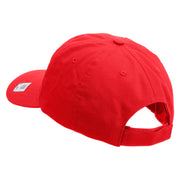 US Marine Corps Retired Emblem Embroidered 6 Panel Unstructured Cotton Twill Cap Made in USA - Red OSFM