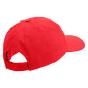 US Marine Corps Retired Emblem Embroidered 6 Panel Unstructured Cotton Twill Cap Made in USA - Red OSFM
