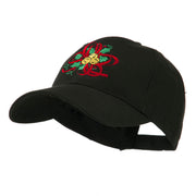 Christmas Holly with Bells Embroidered Cap