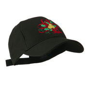 Christmas Holly with Bells Embroidered Cap