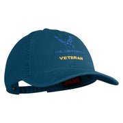 US Air Force Veteran with Wing Embroidered Pigment Dyed Cap - Navy OSFM
