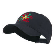 Christmas Holly with Bells Embroidered Cap