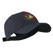 Christmas Holly with Bells Embroidered Cap