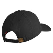 US Air Force Veteran with Wing Embroidered Pigment Dyed Cap - Black OSFM