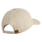 US Air Force Veteran with Wing Embroidered Pigment Dyed Cap - Khaki OSFM