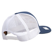 Licensed US Navy Retired Flag Embroidered Contrast Trucker Cap - Navy-White OSFM