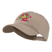 Christmas Holly with Bells Embroidered Cap