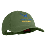 US Air Force Veteran with Wing Embroidered Pigment Dyed Cap - Olive OSFM