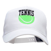 Half Tennis Half Ball Embroidered PET Spun Mesh Cap