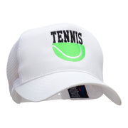 Half Tennis Half Ball Embroidered PET Spun Mesh Cap