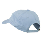 Happy Face Embroidered Washed Dyed Cap