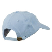 Happy Face Embroidered Washed Dyed Cap