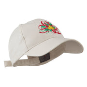 Christmas Holly with Bells Embroidered Cap