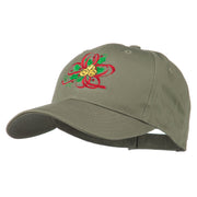 Christmas Holly with Bells Embroidered Cap