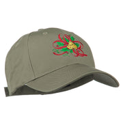 Christmas Holly with Bells Embroidered Cap