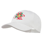 Christmas Holly with Bells Embroidered Cap