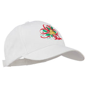 Christmas Holly with Bells Embroidered Cap